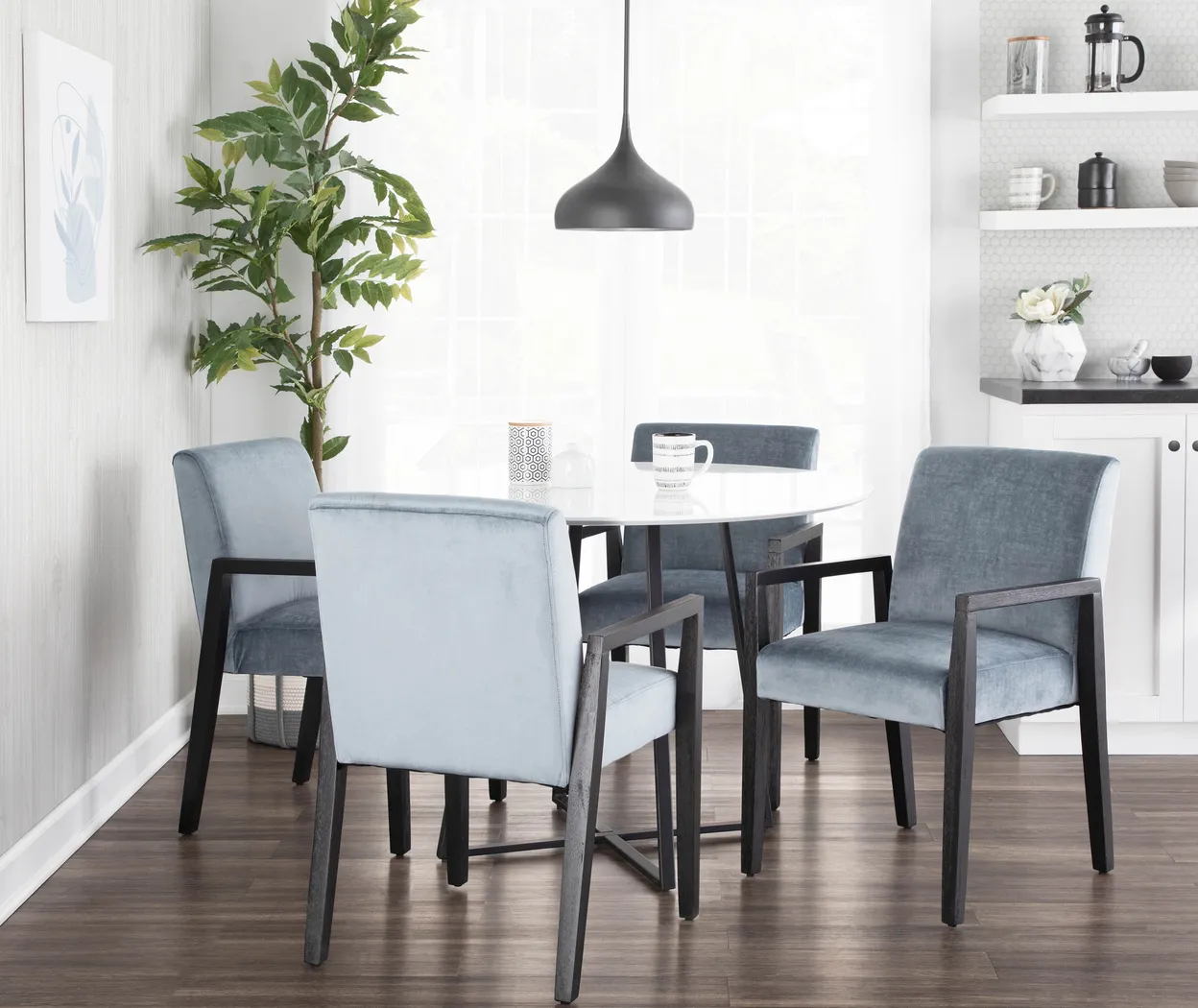 Ovalla II White Dining Table - Thumbnail - Image 6