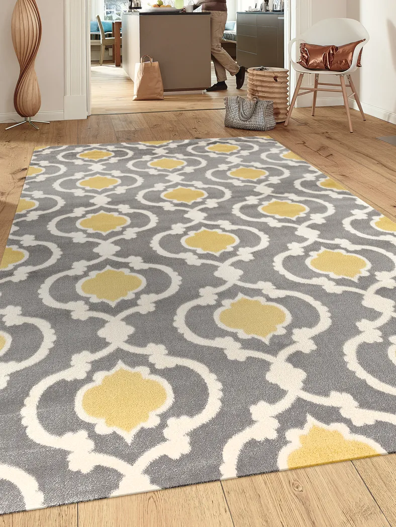 Ovellan Yellow 7'10 x 10'2 Rug - Thumbnail - Image 2