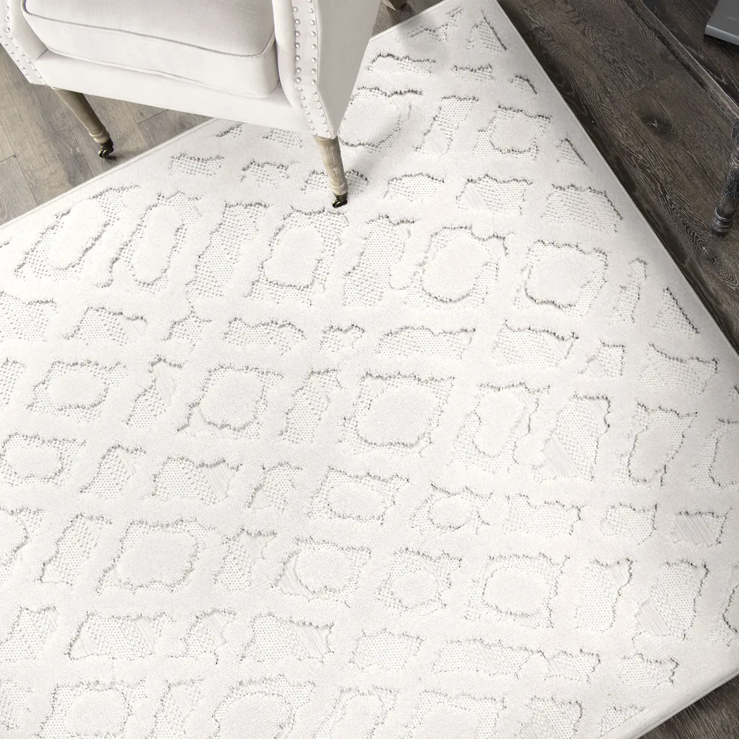 Overlea White 7'10 x 10'10 Rug - Thumbnail - Image 2