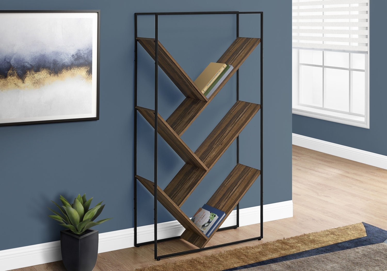 Overlook Terrance Brown Bookcase - Thumbnail - Image 2