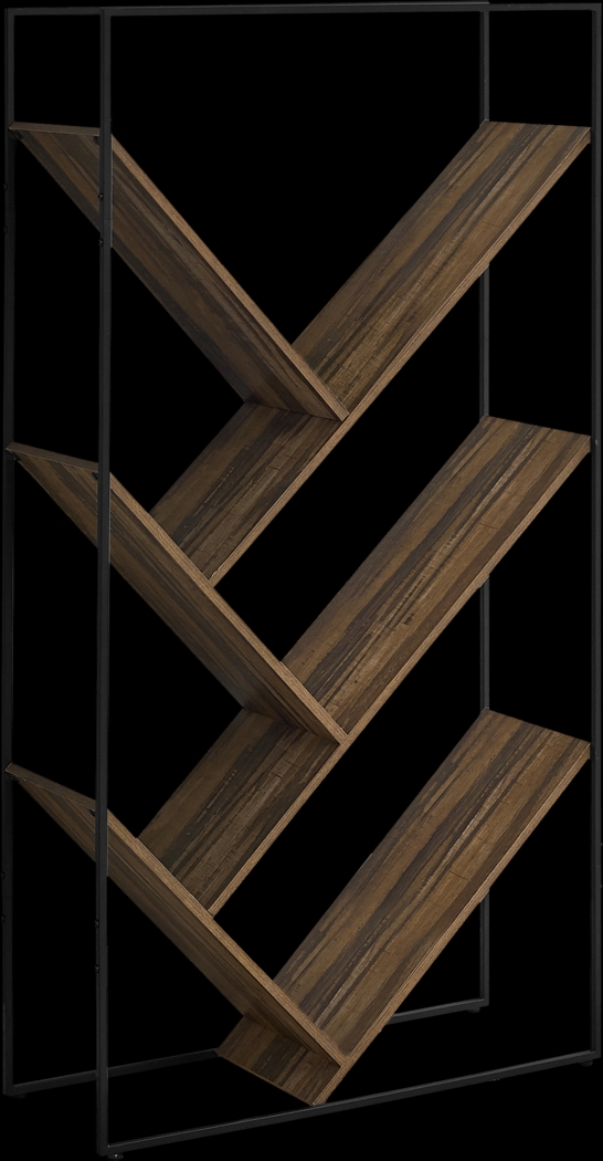 Overlook Terrance Brown Bookcase - Thumbnail - Image 1