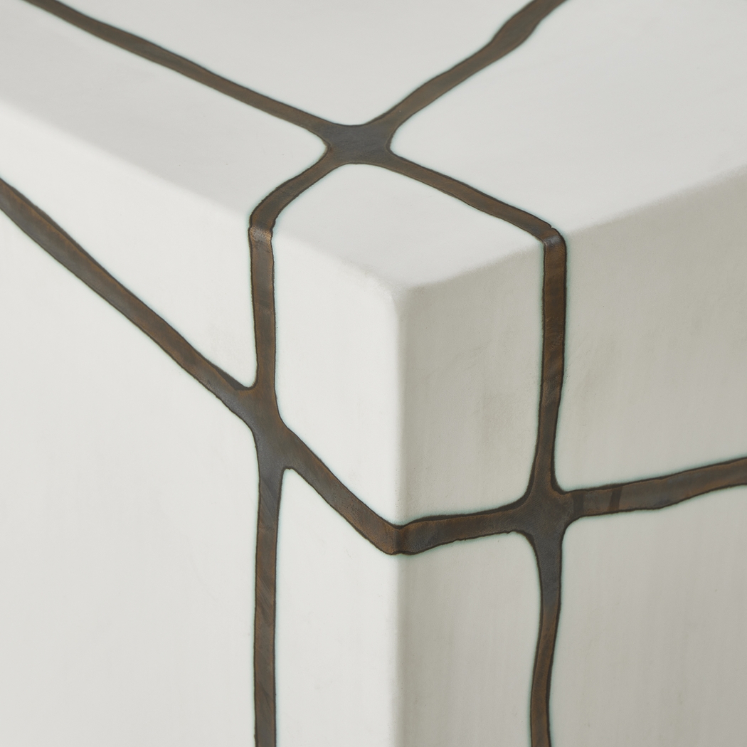 Ovina White Outdoor Stool - Thumbnail - Image 3