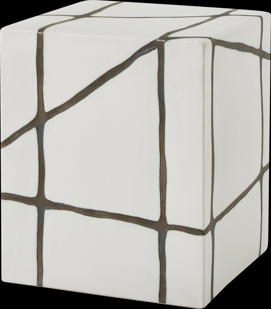 Ovina White Outdoor Stool - Thumbnail - Image 1