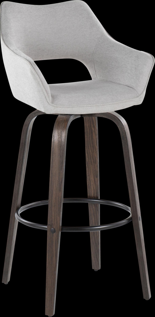 Ovur I Gray Swivel Barstool, Set of 2 - Thumbnail - Image 6
