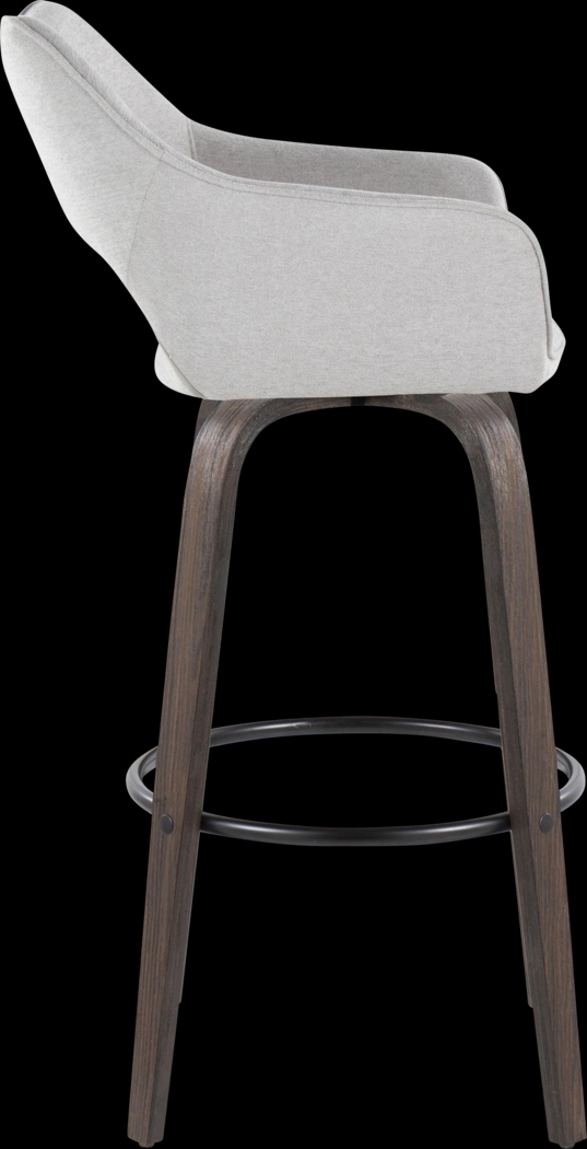 Ovur I Gray Swivel Barstool, Set of 2 - Thumbnail - Image 7