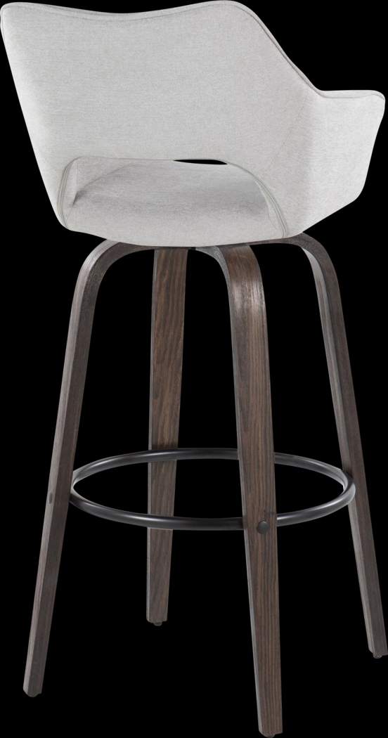 Ovur I Gray Swivel Barstool, Set of 2 - Thumbnail - Image 8