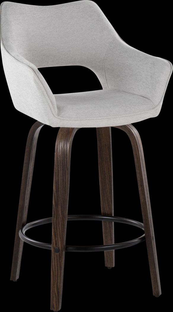 Ovur I Gray Swivel Counter Height Stool, Set of 2 - Thumbnail - Image 4