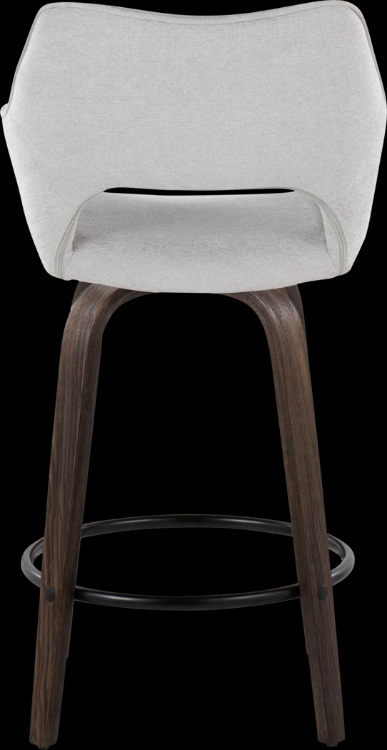 Ovur I Gray Swivel Counter Height Stool, Set of 2 - Thumbnail - Image 7