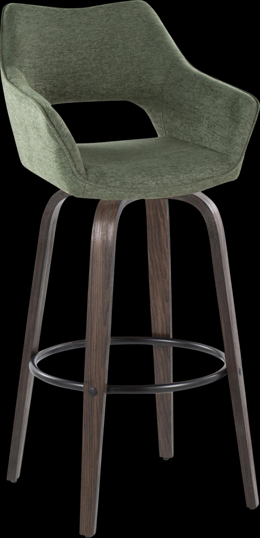 Ovur I Green Swivel Barstool, Set of 2 - Thumbnail - Image 6