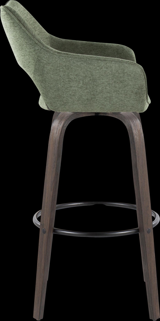 Ovur I Green Swivel Barstool, Set of 2 - Thumbnail - Image 7