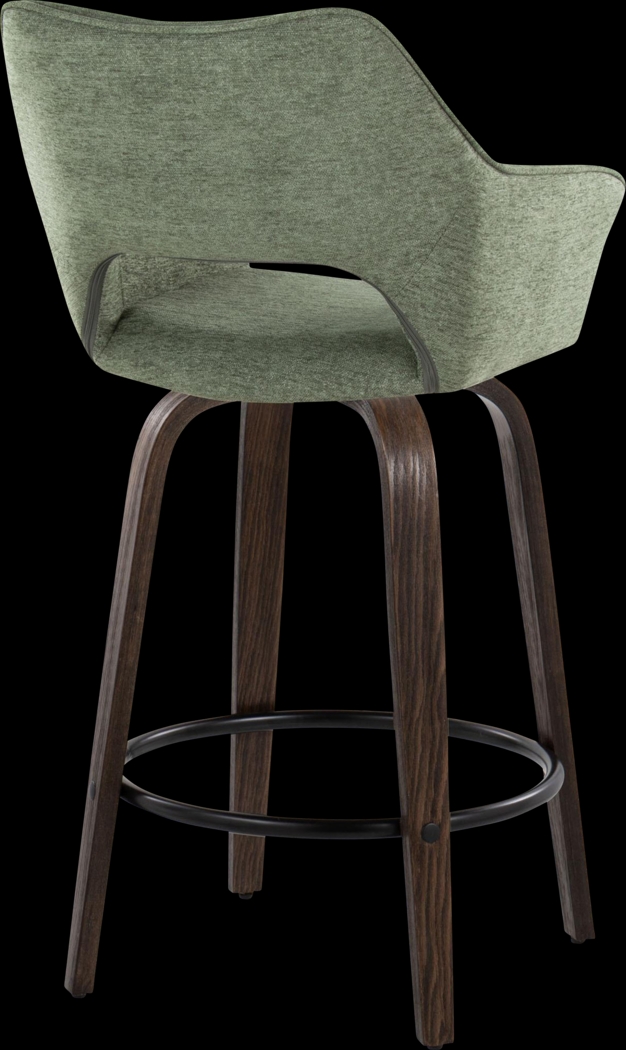 Ovur I Green Swivel Counter Height Stool, Set of 2 - Thumbnail - Image 6