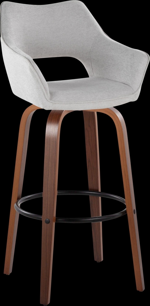 Ovur II Gray Swivel Barstool, Set of 2 - Thumbnail - Image 6