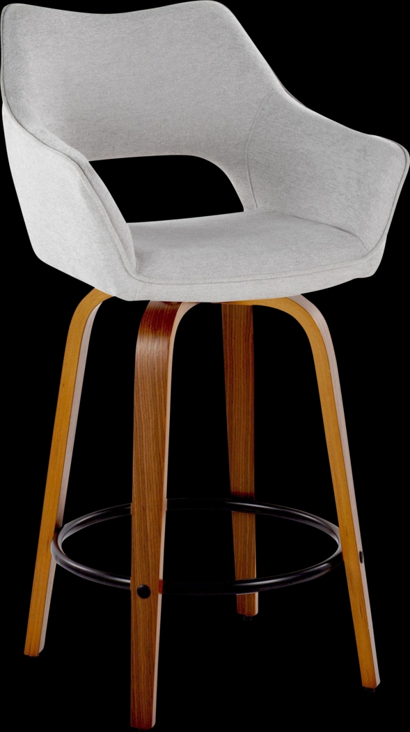 Ovur II Gray Swivel Counter Height Stool, Set of 2 - Thumbnail - Image 4