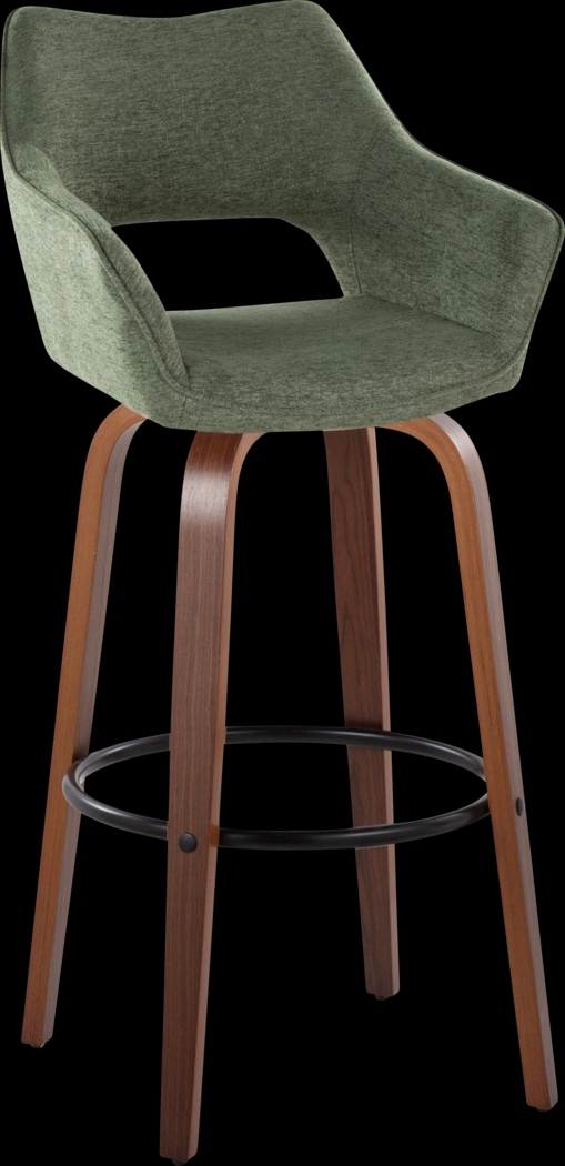 Ovur II Green Swivel Barstool, Set of 2 - Thumbnail - Image 6