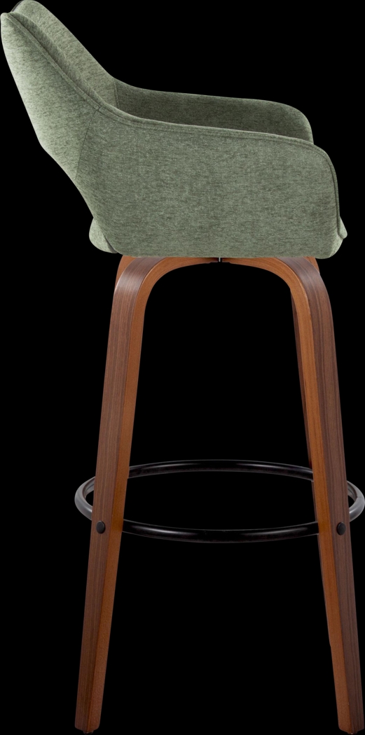 Ovur II Green Swivel Barstool, Set of 2 - Thumbnail - Image 7