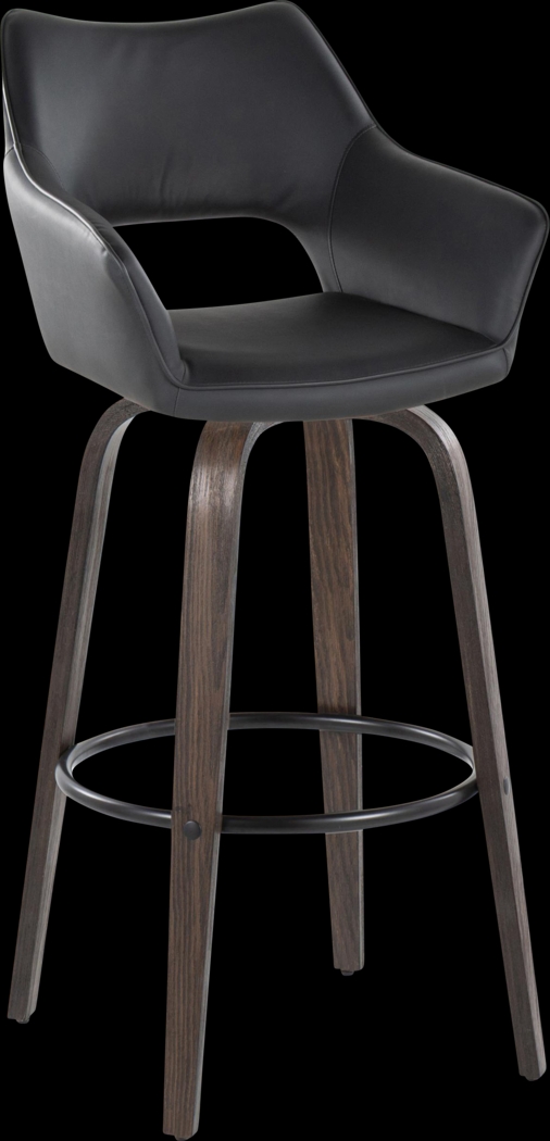 Ovur III Black Swivel Barstool, Set of 2 - Thumbnail - Image 6