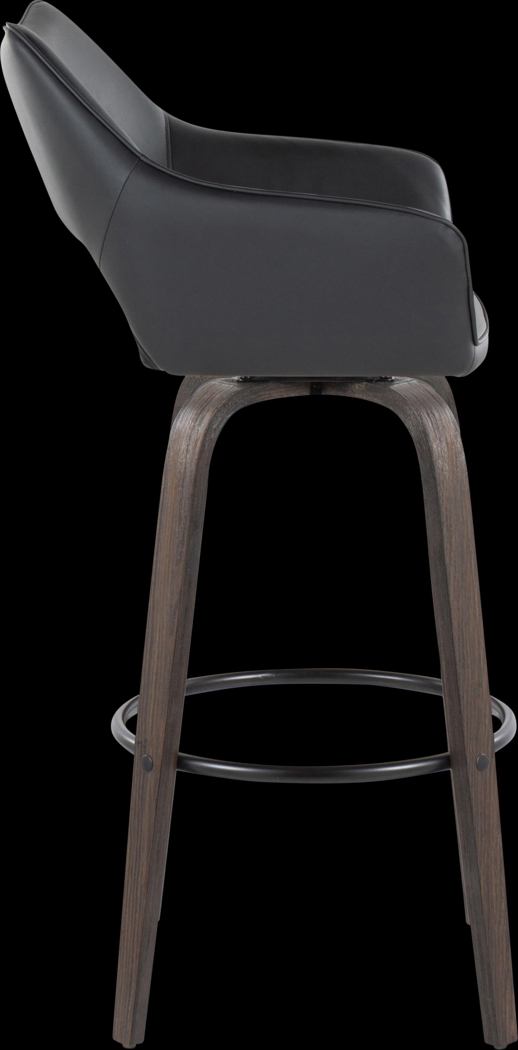 Ovur III Black Swivel Barstool, Set of 2 - Thumbnail - Image 7