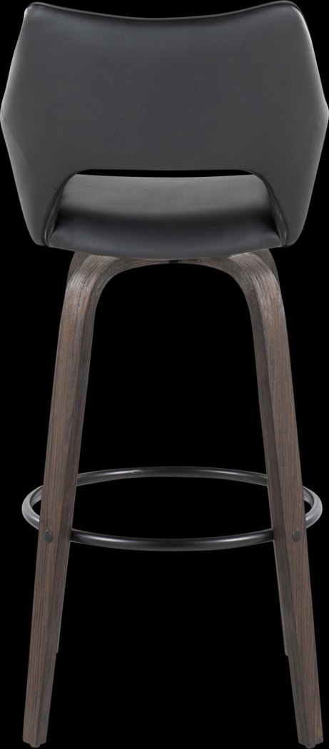 Ovur III Black Swivel Barstool, Set of 2 - Thumbnail - Image 9