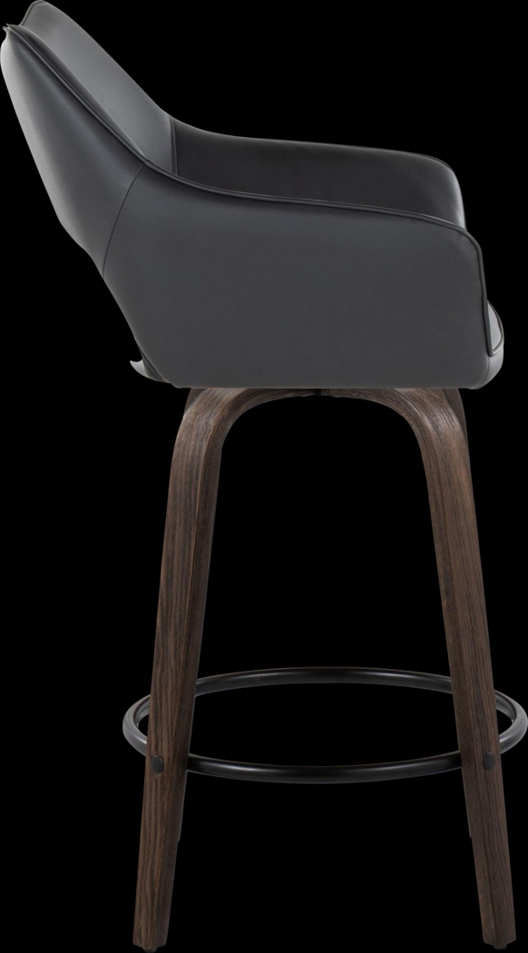 Ovur III Black Swivel Counter Height Stool, Set of 2 - Thumbnail - Image 5