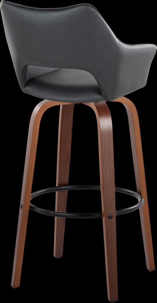 Ovur IV Black Swivel Barstool, Set of 2 - Thumbnail - Image 8