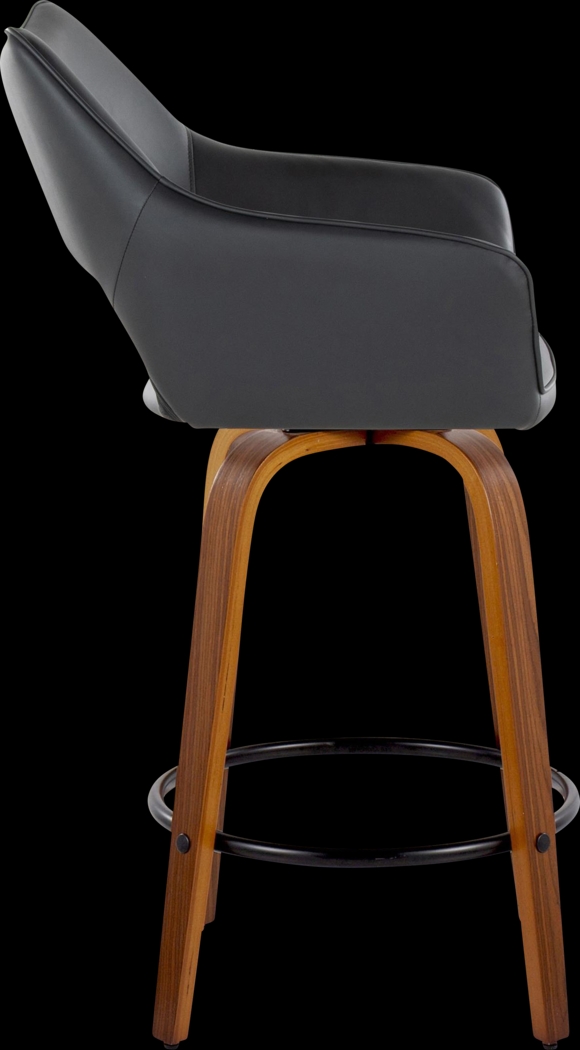 Ovur IV Black Swivel Counter Height Stool, Set of 2 - Thumbnail - Image 5