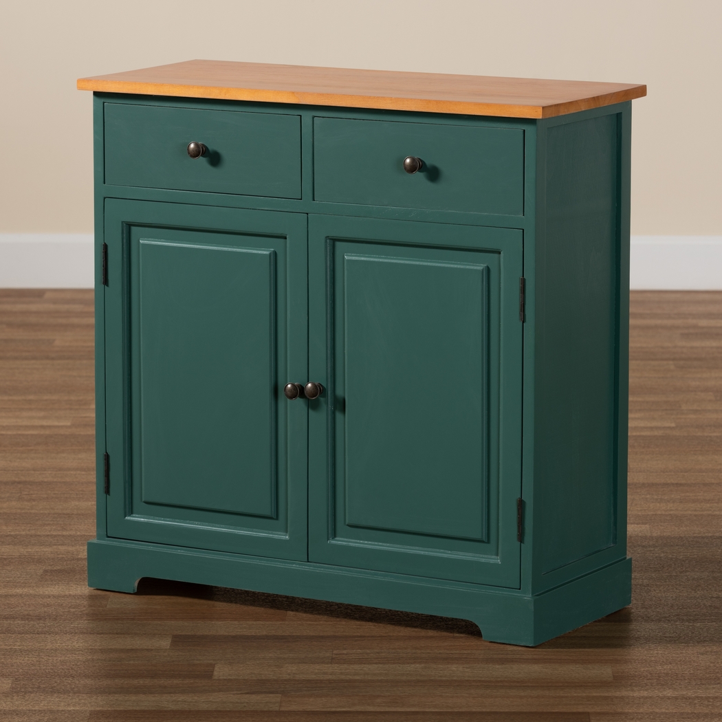 Owasco Turquoise Kitchen Cabinet - Thumbnail - Image 2