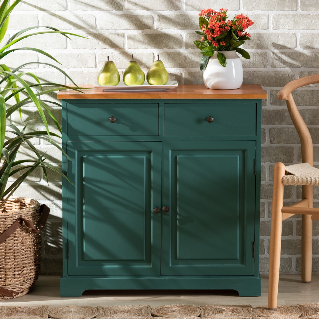 Owasco Turquoise Kitchen Cabinet - Thumbnail - Image 3