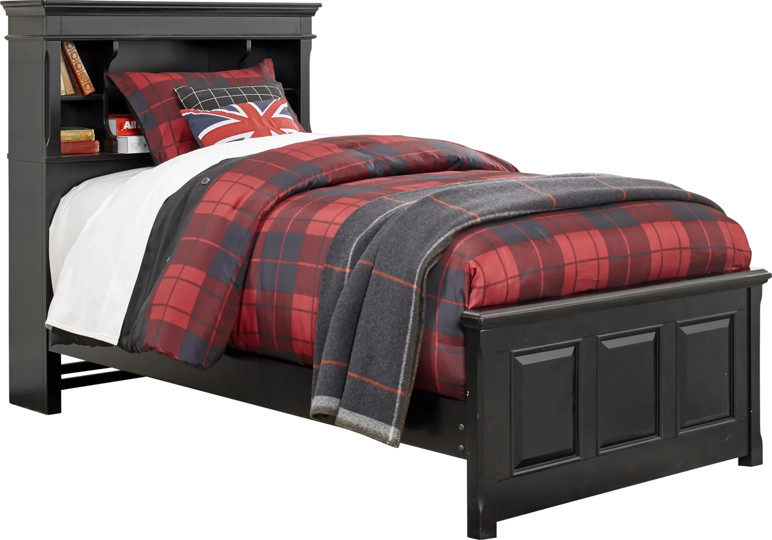 Kids Owens Valley Black 5 Pc Twin Bookcase Bedroom - Thumbnail - Image 2