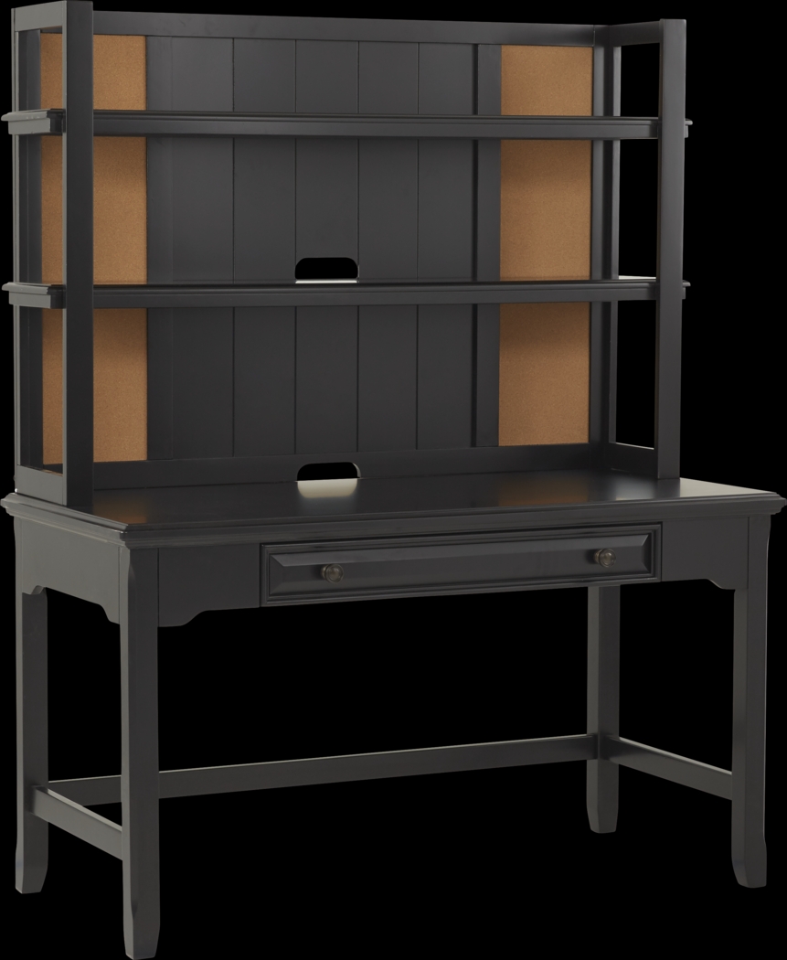 Kids Owens Valley Black Desk & Hutch - Thumbnail - Image 1