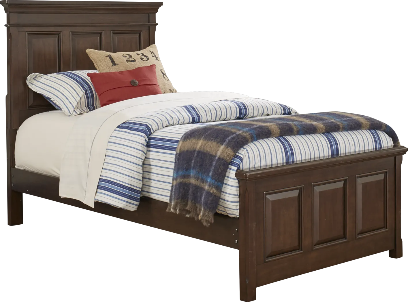 Kids Owens Valley Brown Cherry 5 Pc Twin Panel Bedroom - Thumbnail - Image 2