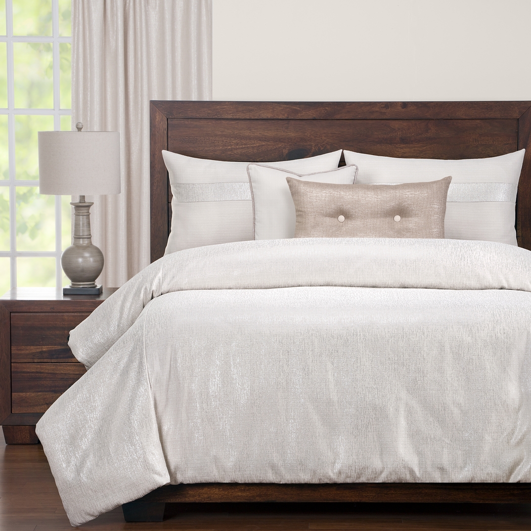 Owings Cream 6 Pc King Duvet Set - Thumbnail - Image 1