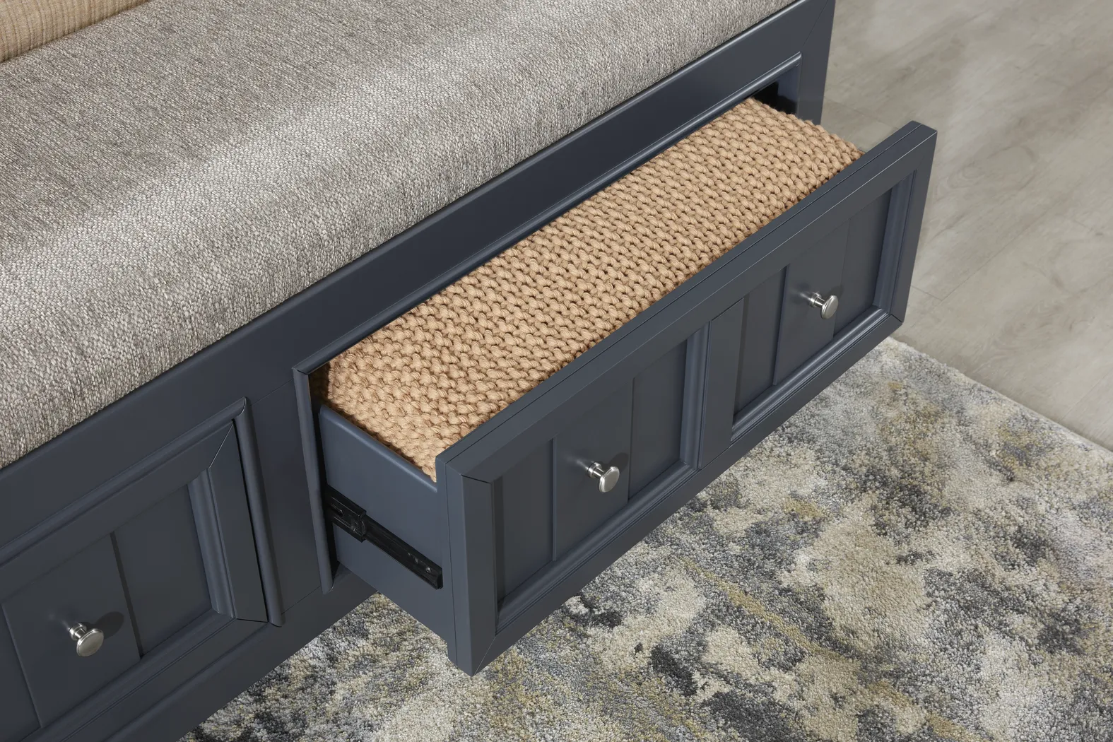 Owings Mill Graphite 7 Pc King Storage Bedroom - Thumbnail - Image 10