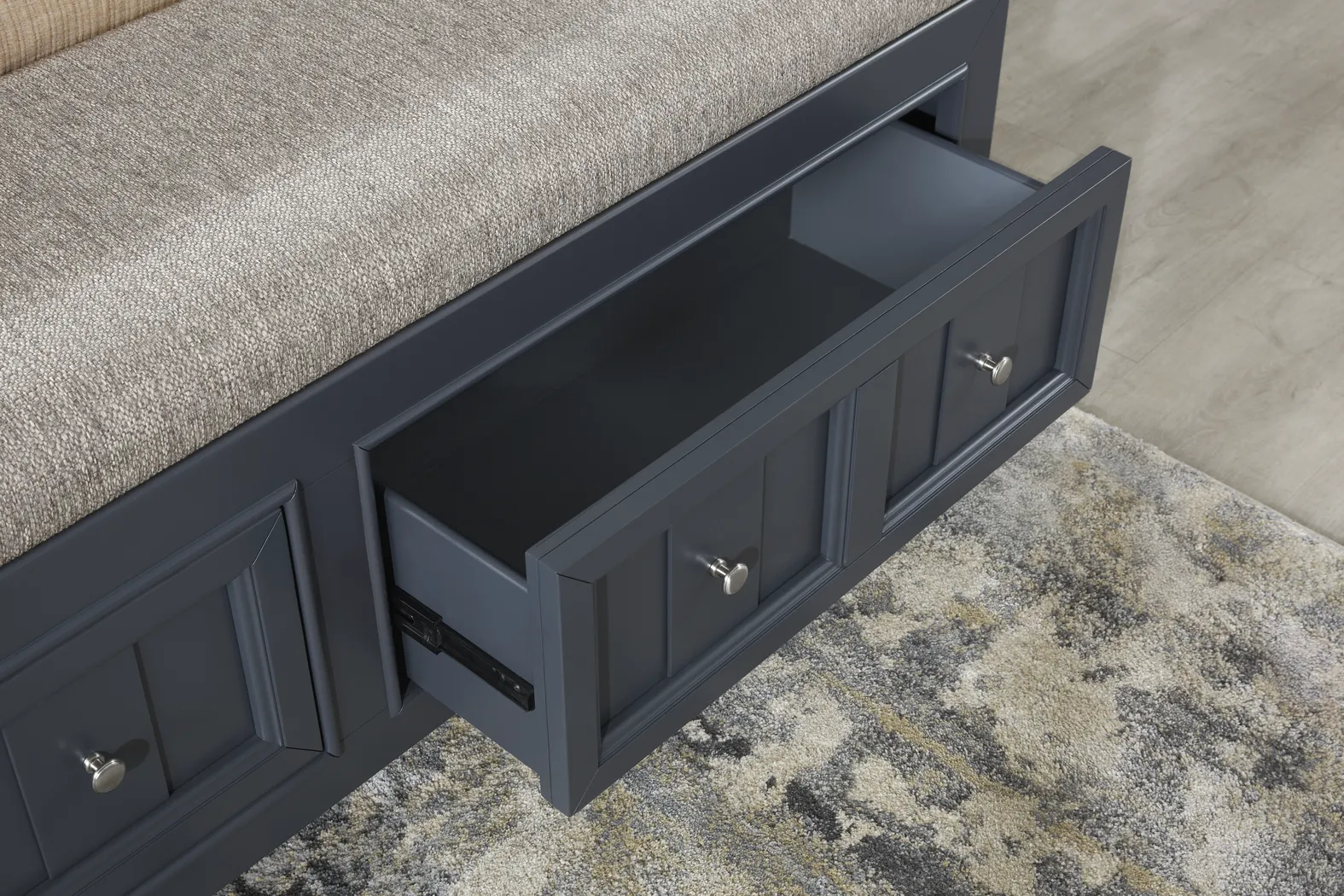 Owings Mill Graphite 7 Pc King Storage Bedroom - Thumbnail - Image 9