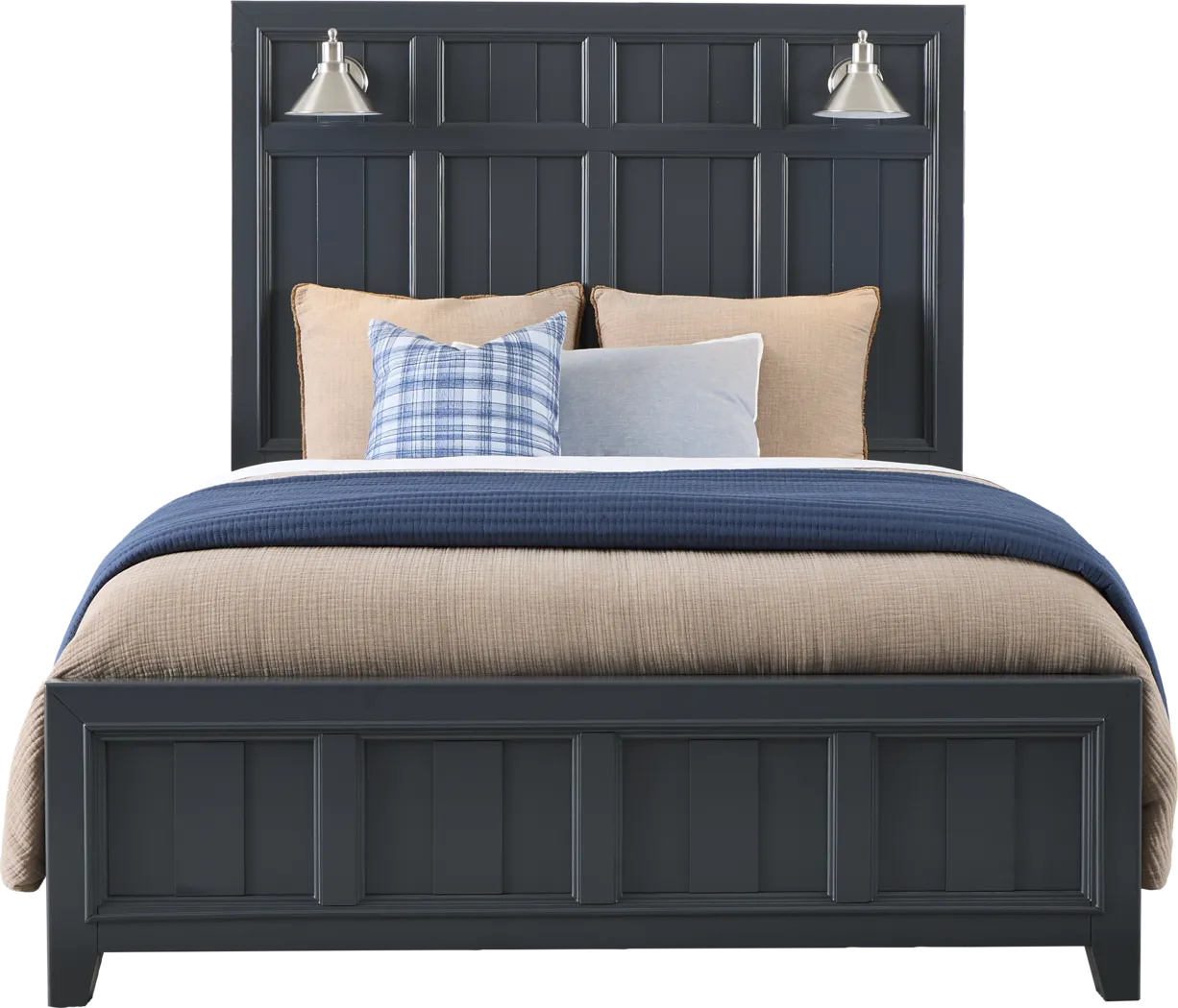 Owings Mill Graphite 3 Pc Queen Panel Bed - Thumbnail - Image 1