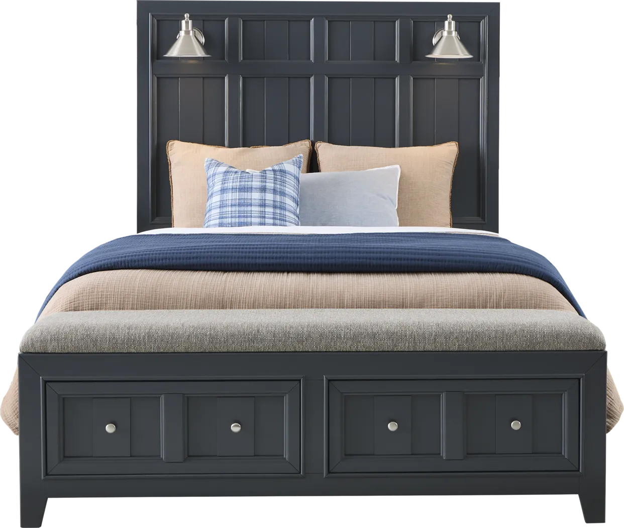 Owings Mill Graphite 7 Pc Queen Storage Bedroom - Thumbnail - Image 3