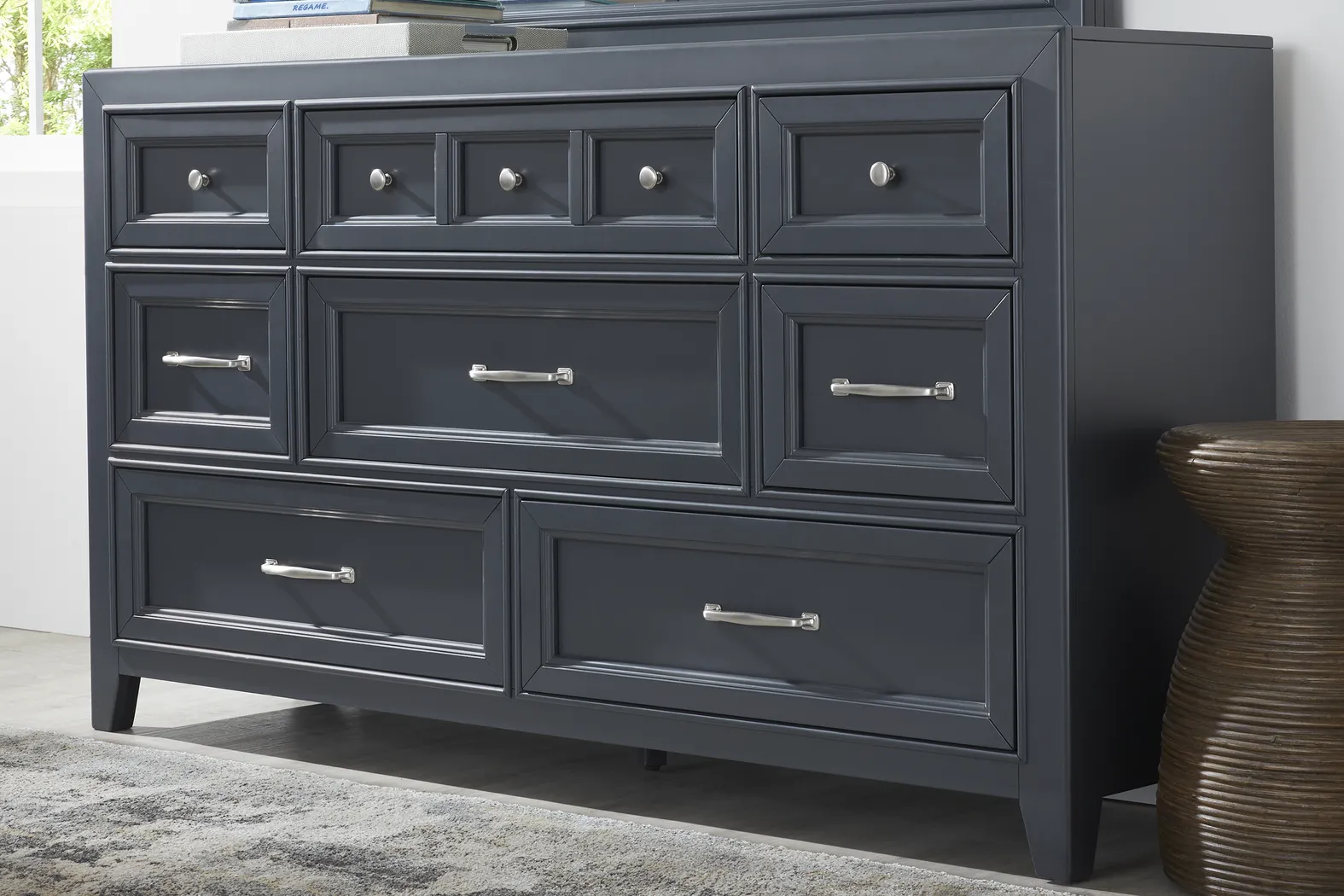 Owings Mill Graphite 7 Pc Queen Panel Bedroom - Thumbnail - Image 10