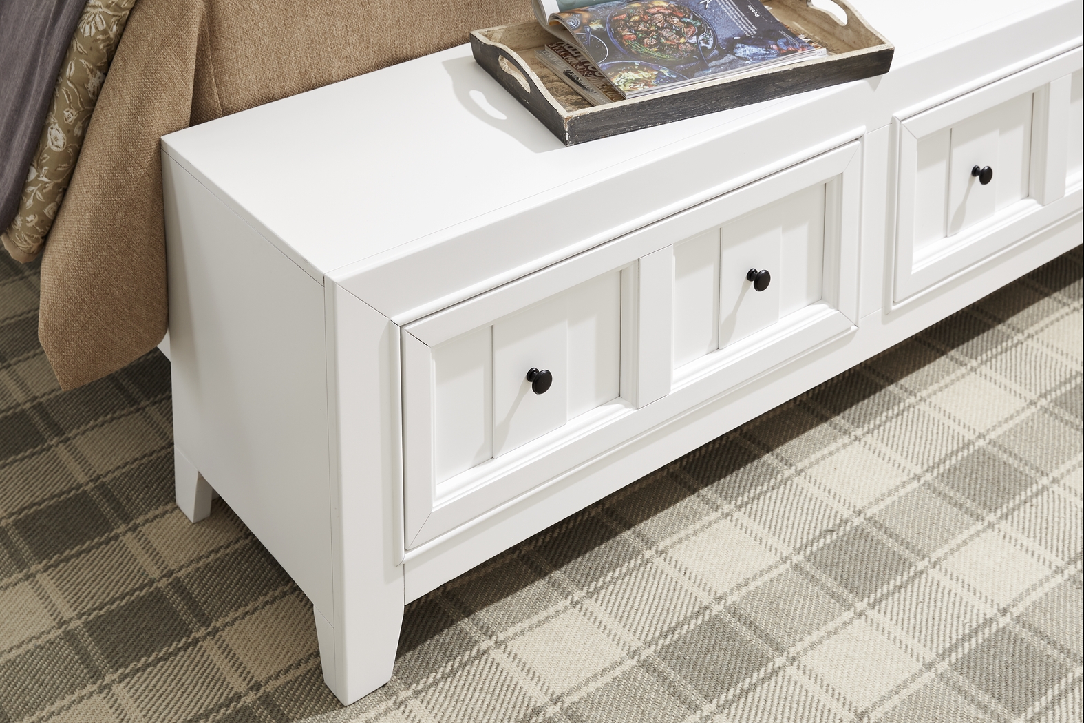 Owings Mill White 5 Pc Queen Storage Bedroom - Thumbnail - Image 7