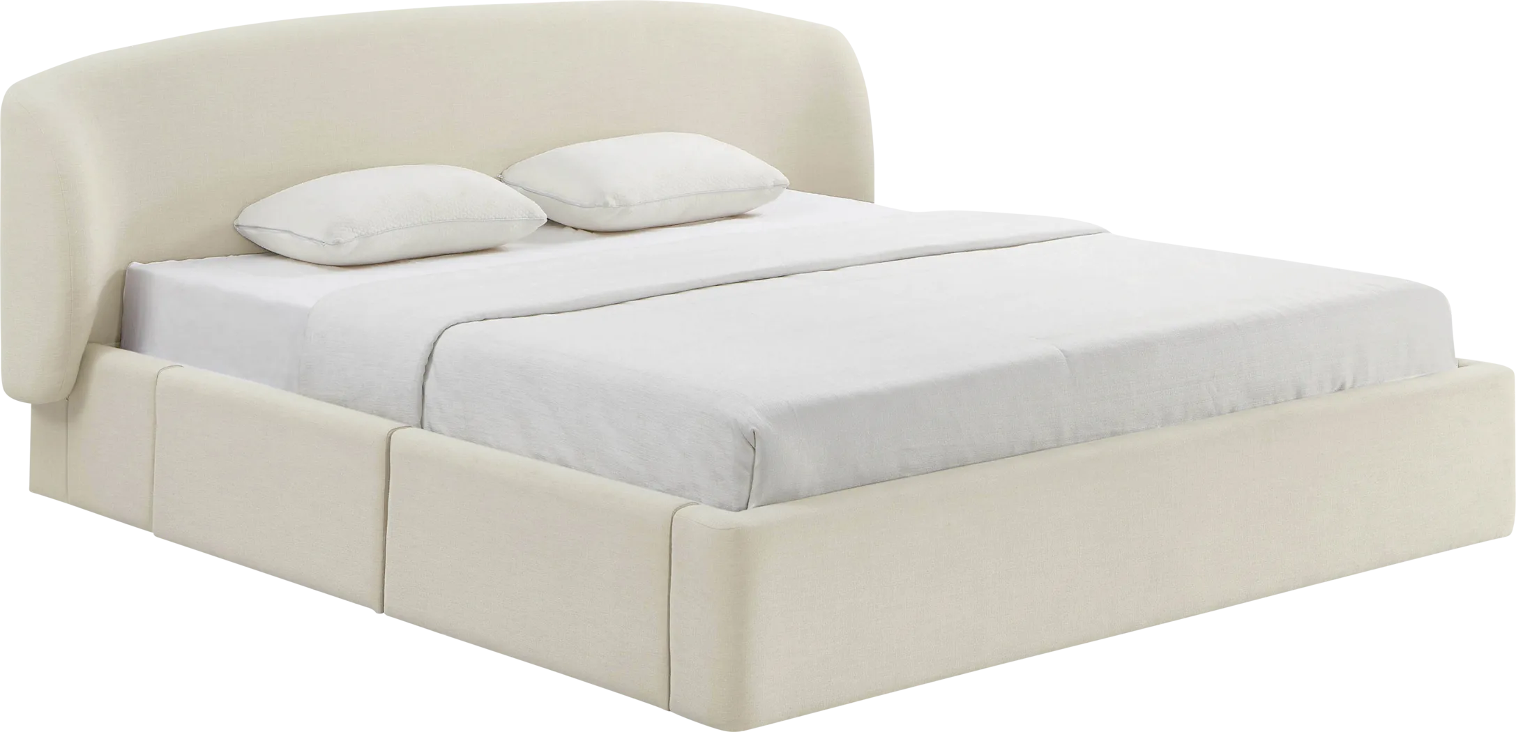 Owlair Cream King Storage Bed - Thumbnail - Image 11