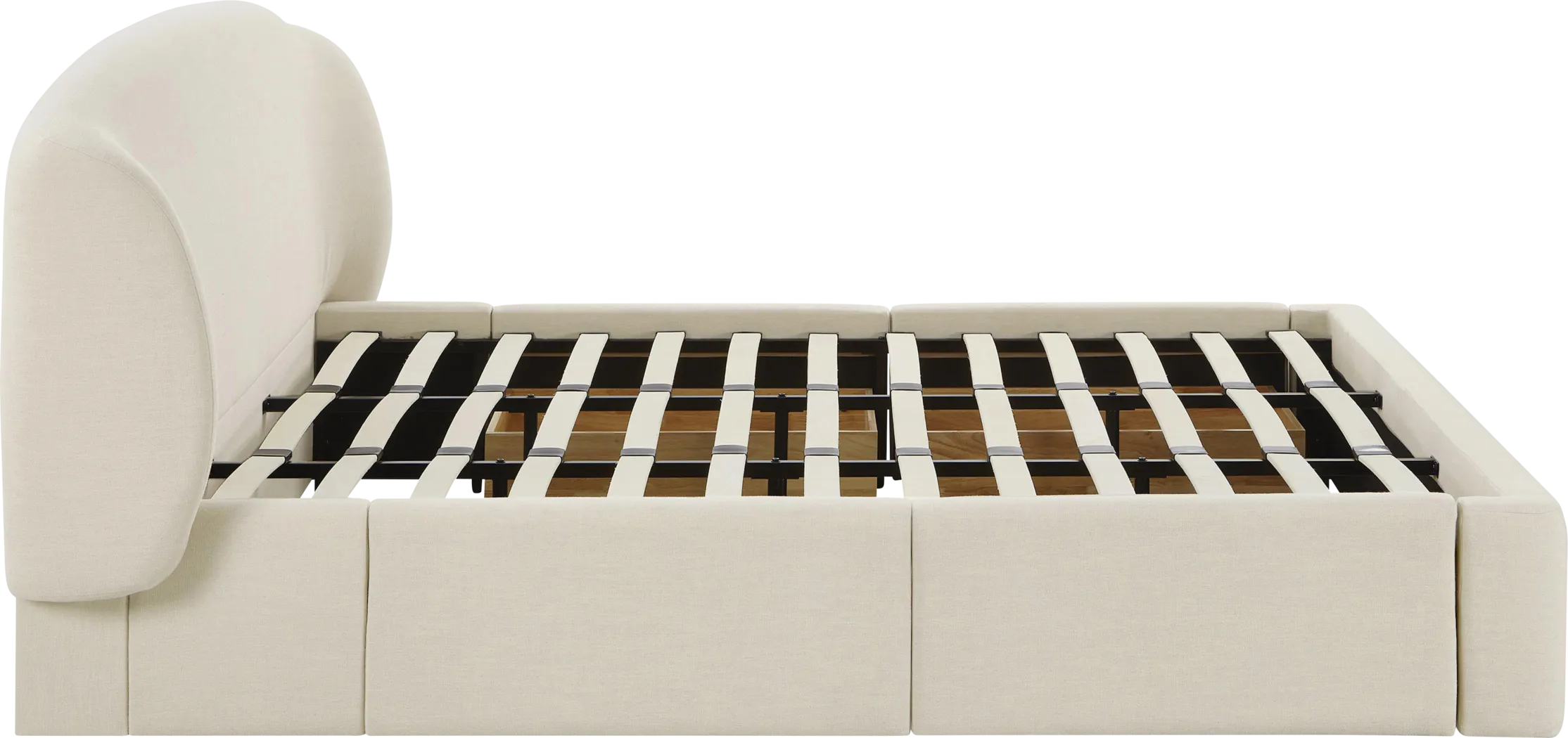 Owlair Cream King Storage Bed - Thumbnail - Image 7