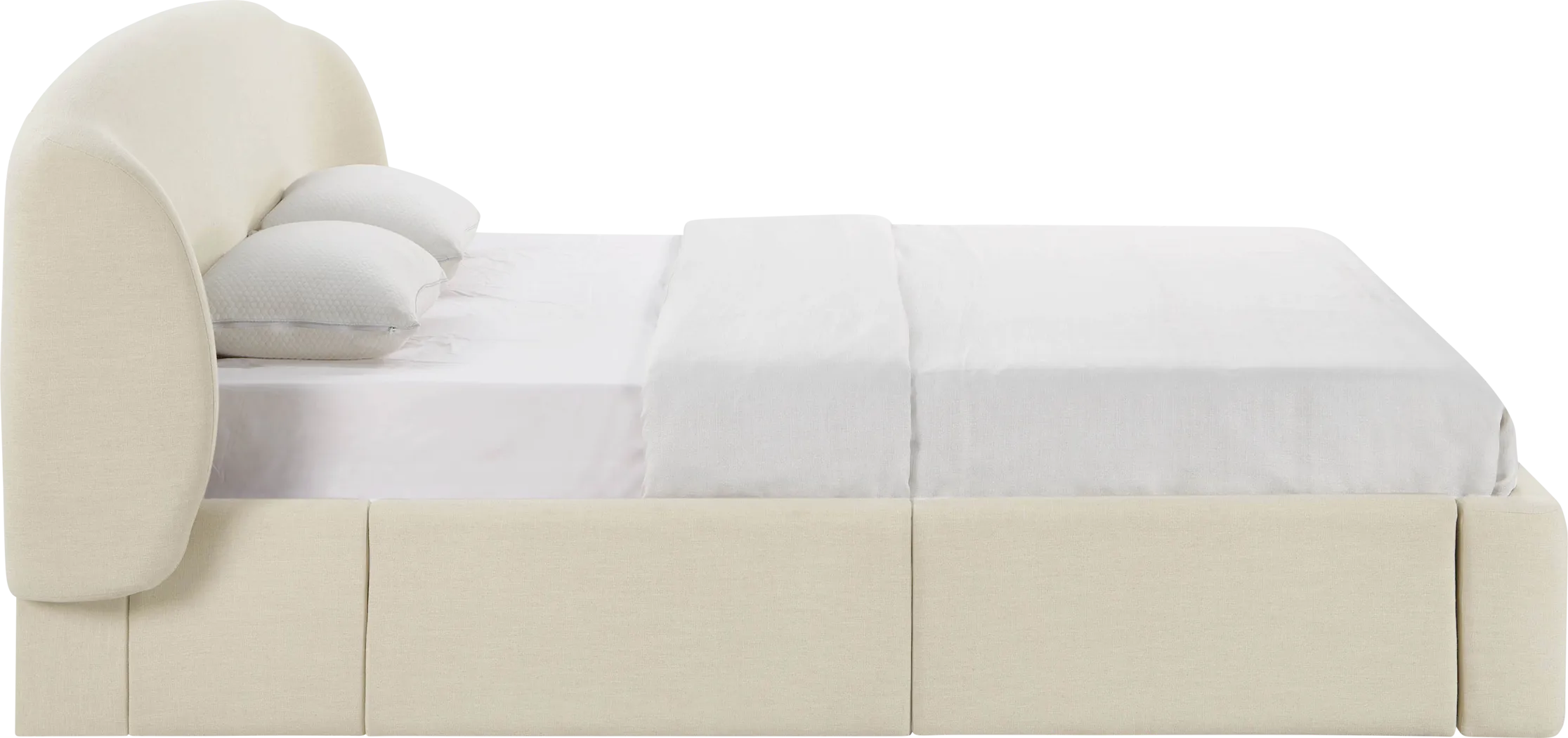 Owlair Cream King Storage Bed - Thumbnail - Image 8