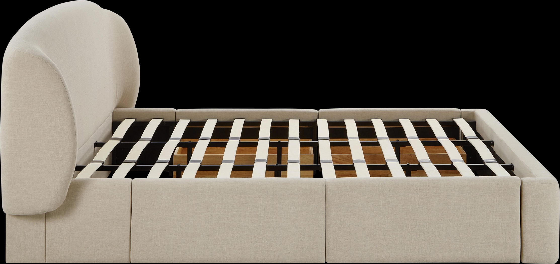 Owlair Cream King Storage Bed - Thumbnail - Image 3