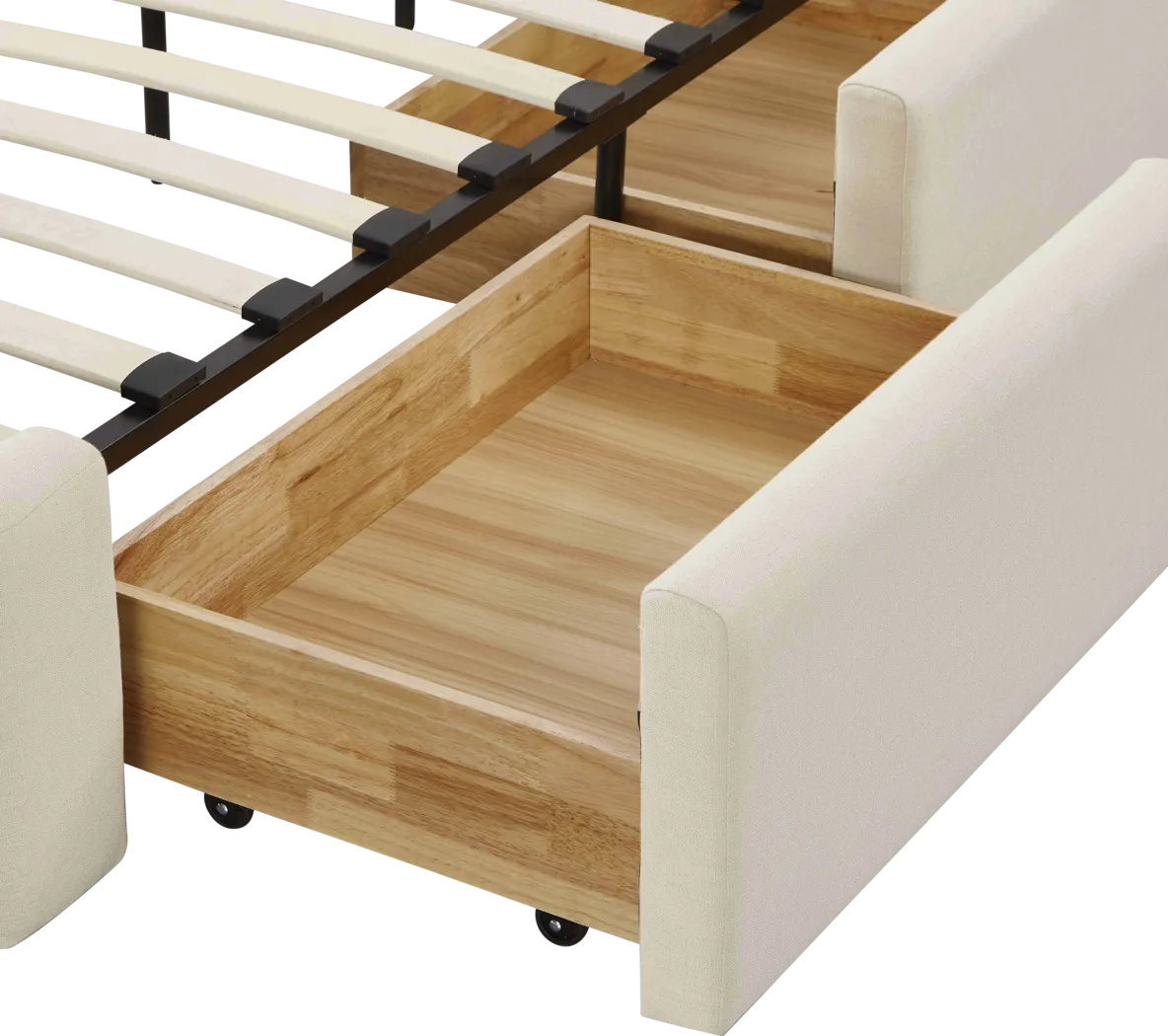 Owlair Cream Queen Bed - Thumbnail - Image 6