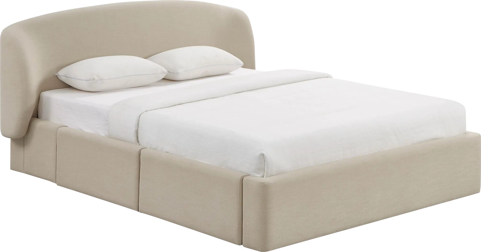 Owlair Cream Queen Storage Bed - Thumbnail - Image 3