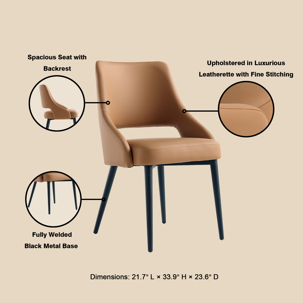 Owlwell Brown Dining Chair - Thumbnail - Image 6