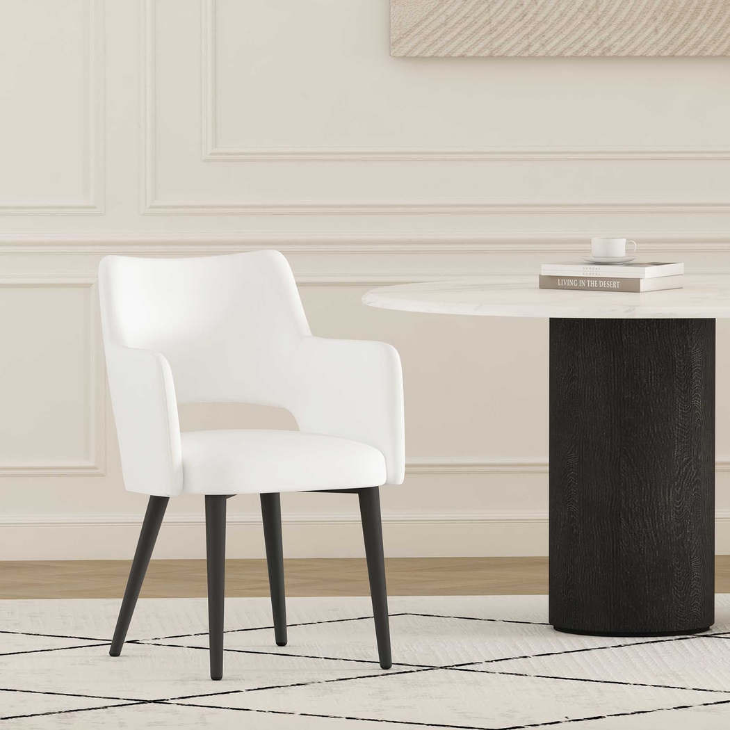 Owlwell White Arm Chair - Thumbnail - Image 2