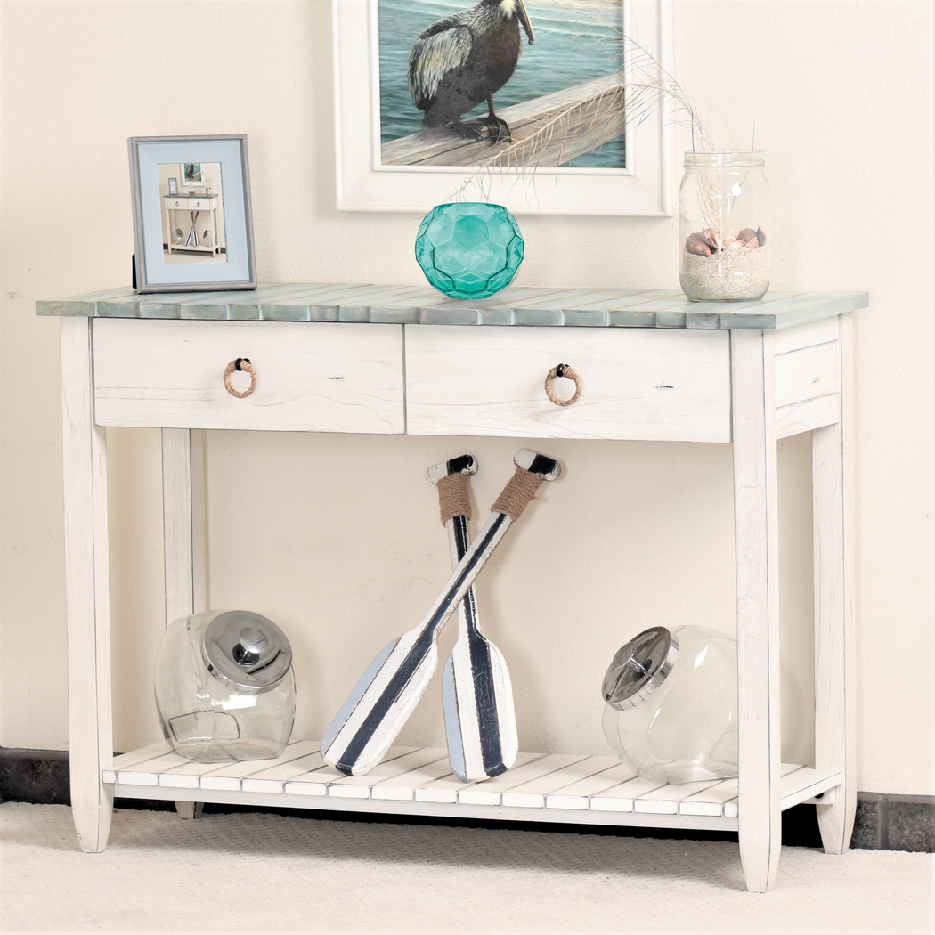 Owoth Blue Console Table - Thumbnail - Image 2