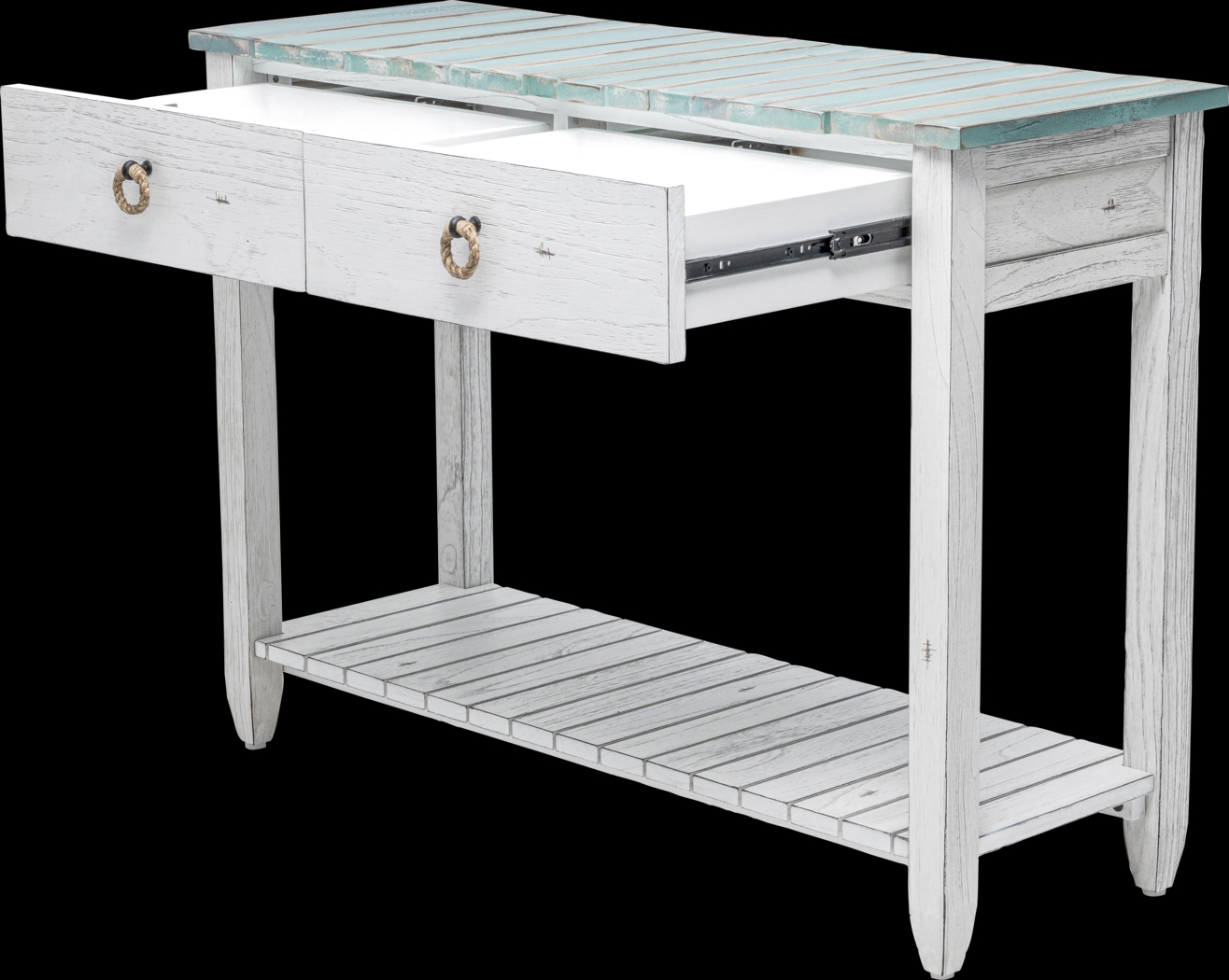 Owoth Blue Console Table - Thumbnail - Image 6