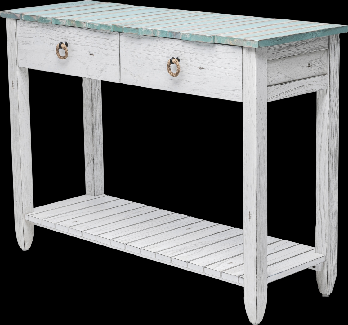 Owoth Blue Console Table - Thumbnail - Image 1