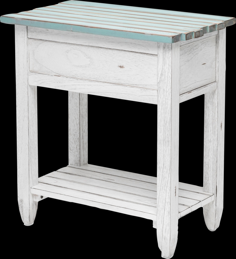 Owoth Blue/White Small Chairside Table - Thumbnail - Image 10