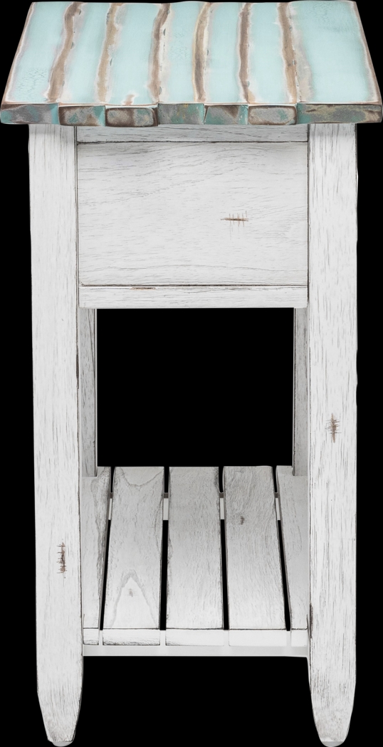 Owoth Blue/White Small Chairside Table - Thumbnail - Image 11